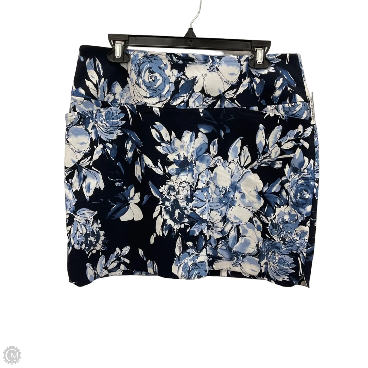 Athletic Skort By Sc & Co In Floral Print, Size: L