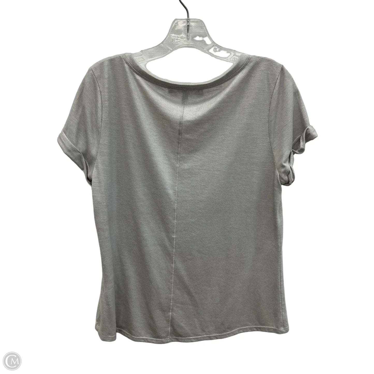 Top Short Sleeve By White House Black Market In Silver, Size: M