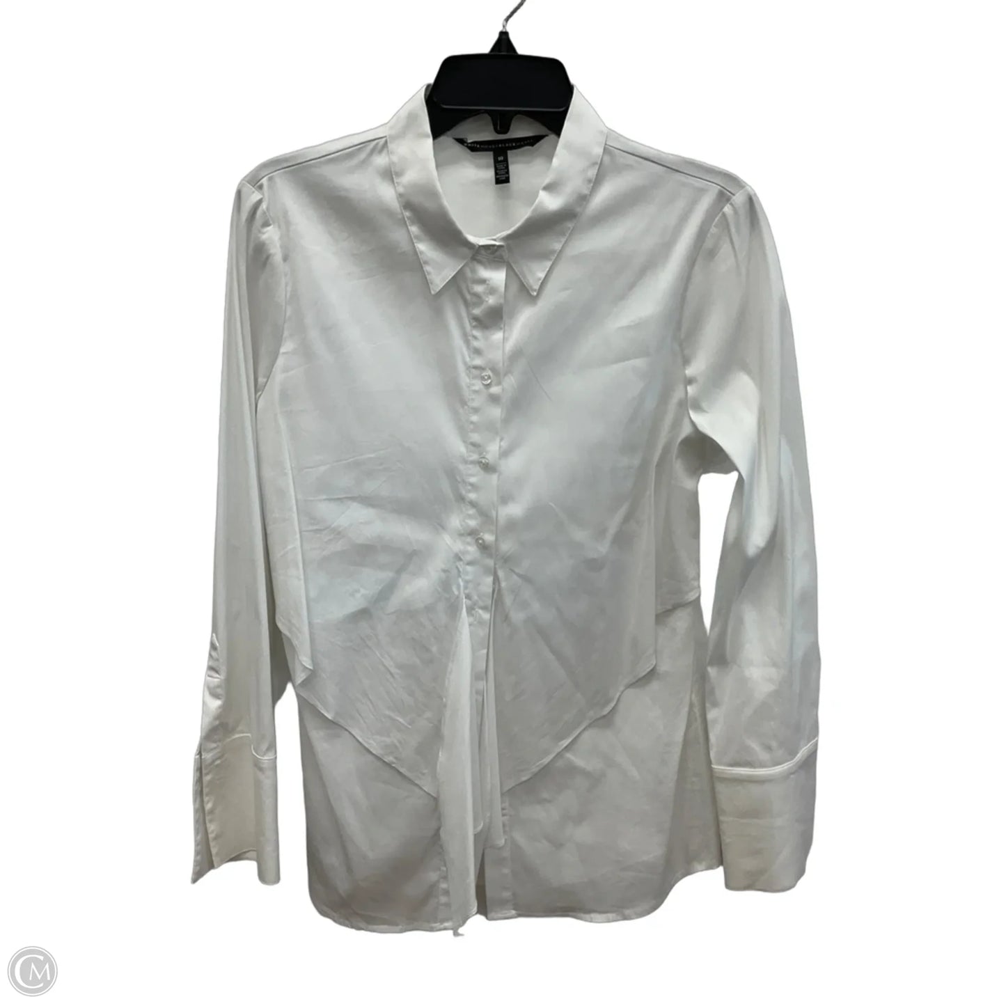 Blouse Long Sleeve By White House Black Market In White, Size: M