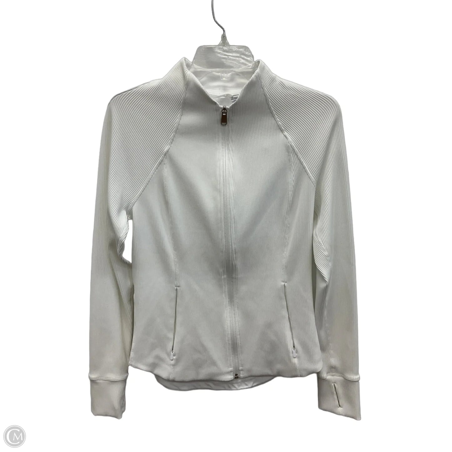 Athletic Jacket By Athleta In White, Size: M