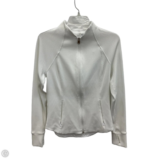 Athletic Jacket By Athleta In White, Size: M