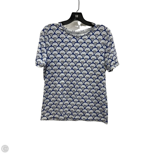 Top Short Sleeve By Talbots In Blue, Size: L