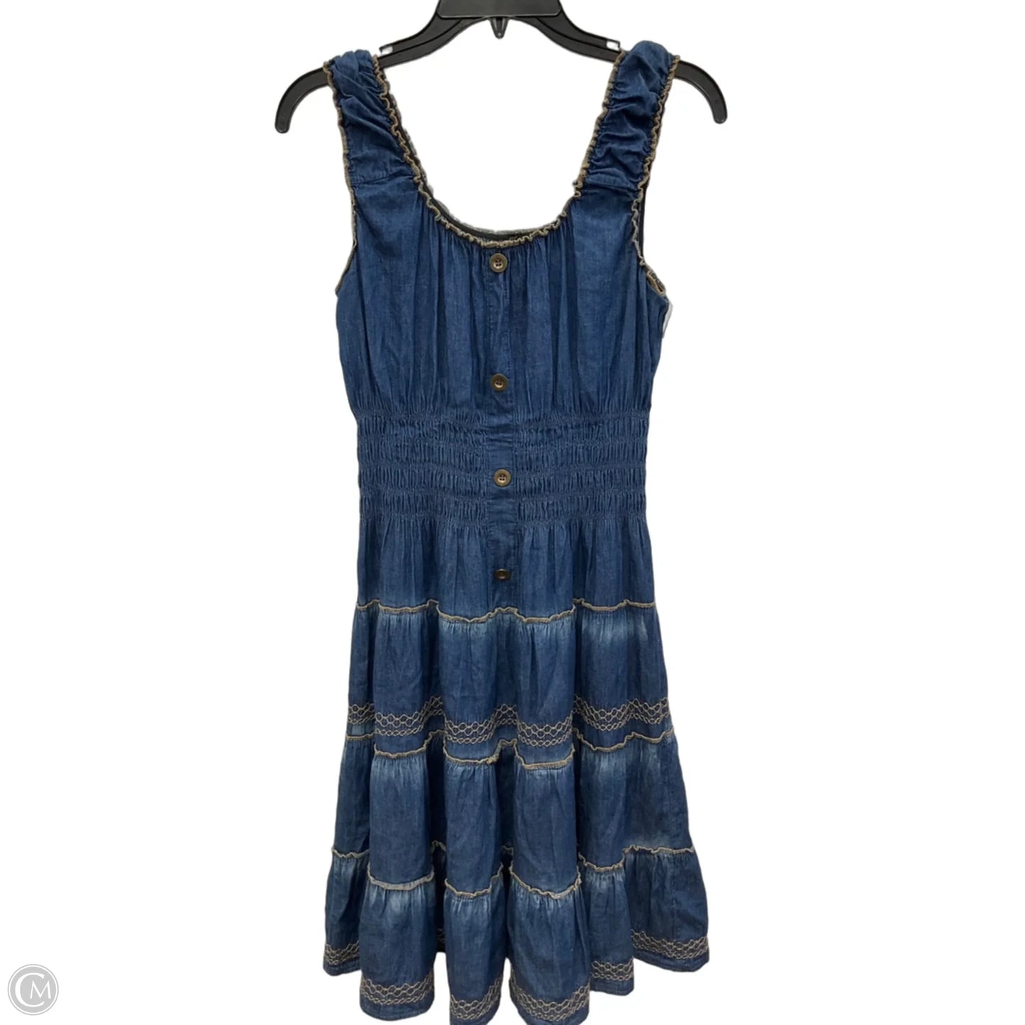 Dress Casual Midi By Lapis In Blue, Size: S