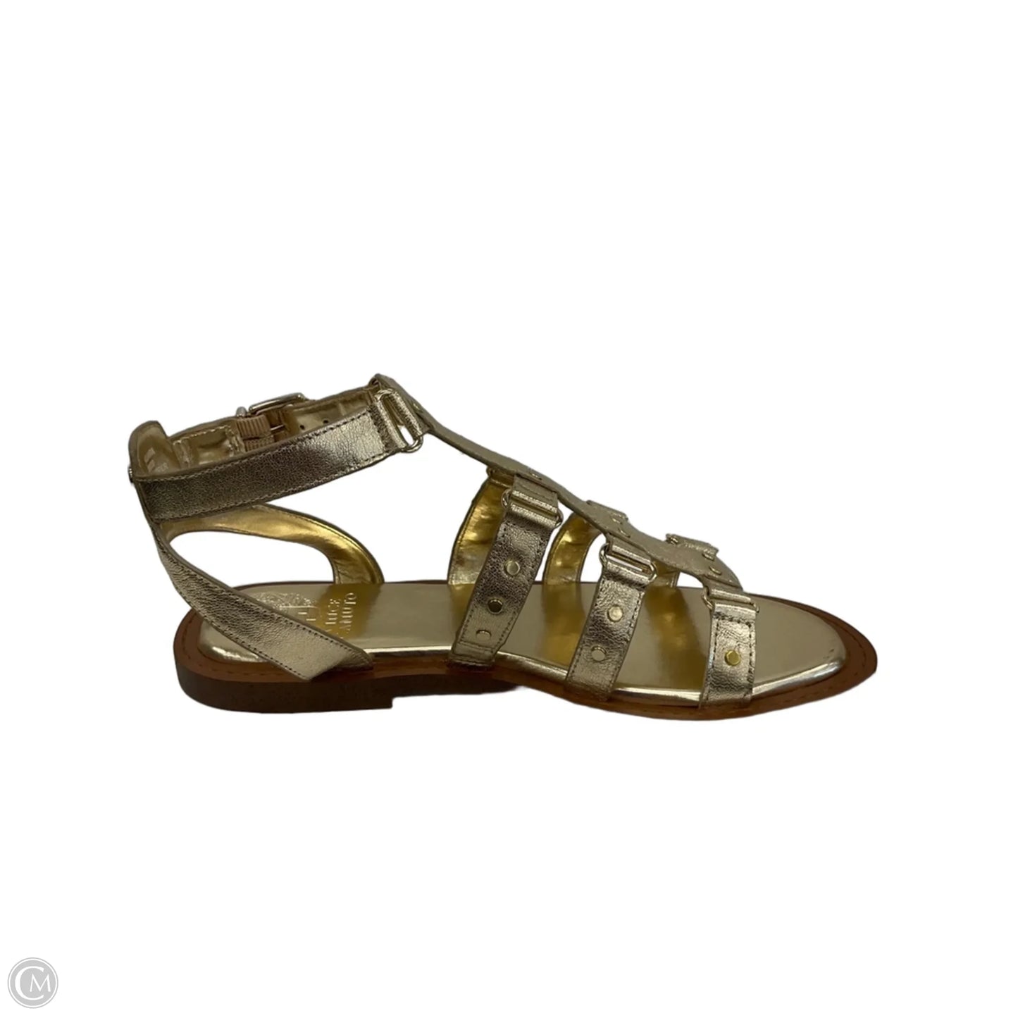 Sandals Flats By Vince Camuto In Gold, Size: 7.5