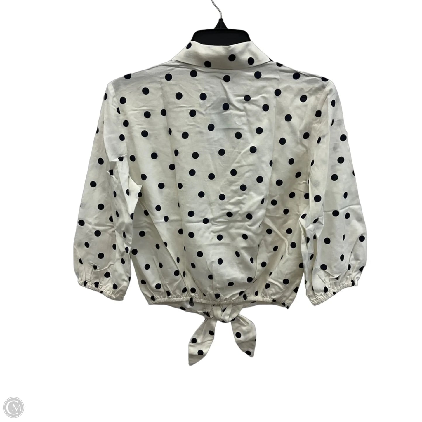 Blouse 3/4 Sleeve By Ann Taylor In Polkadot Pattern, Size: Xs