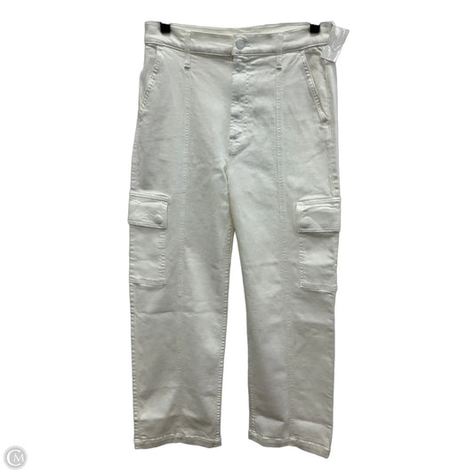 Jeans Straight By Mother In White Denim, Size: 6