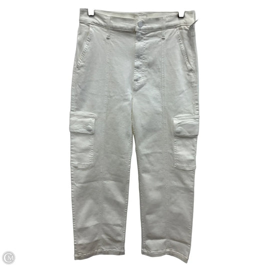 Jeans Straight By Mother In White Denim, Size: 6