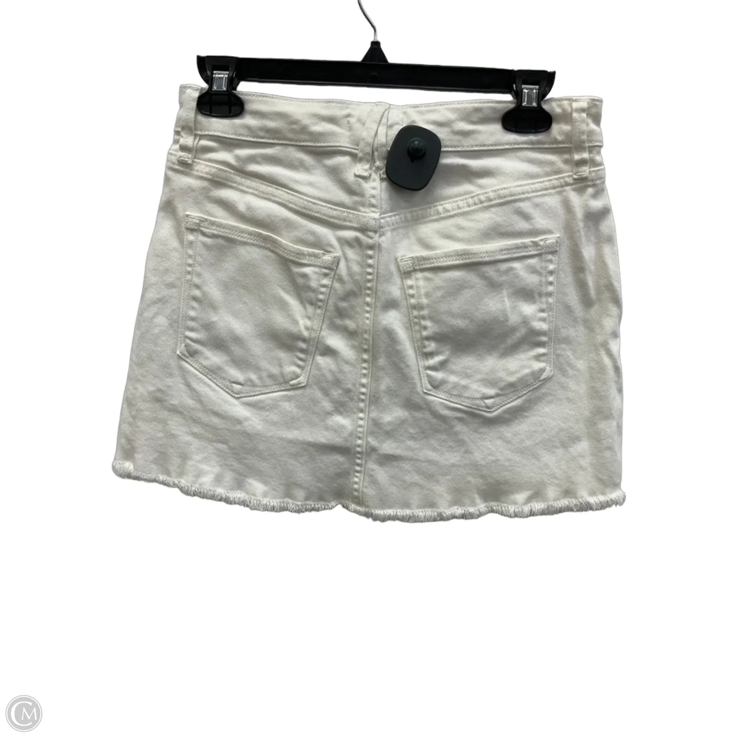 Skirt Mini & Short By Good American In White Denim, Size: 2