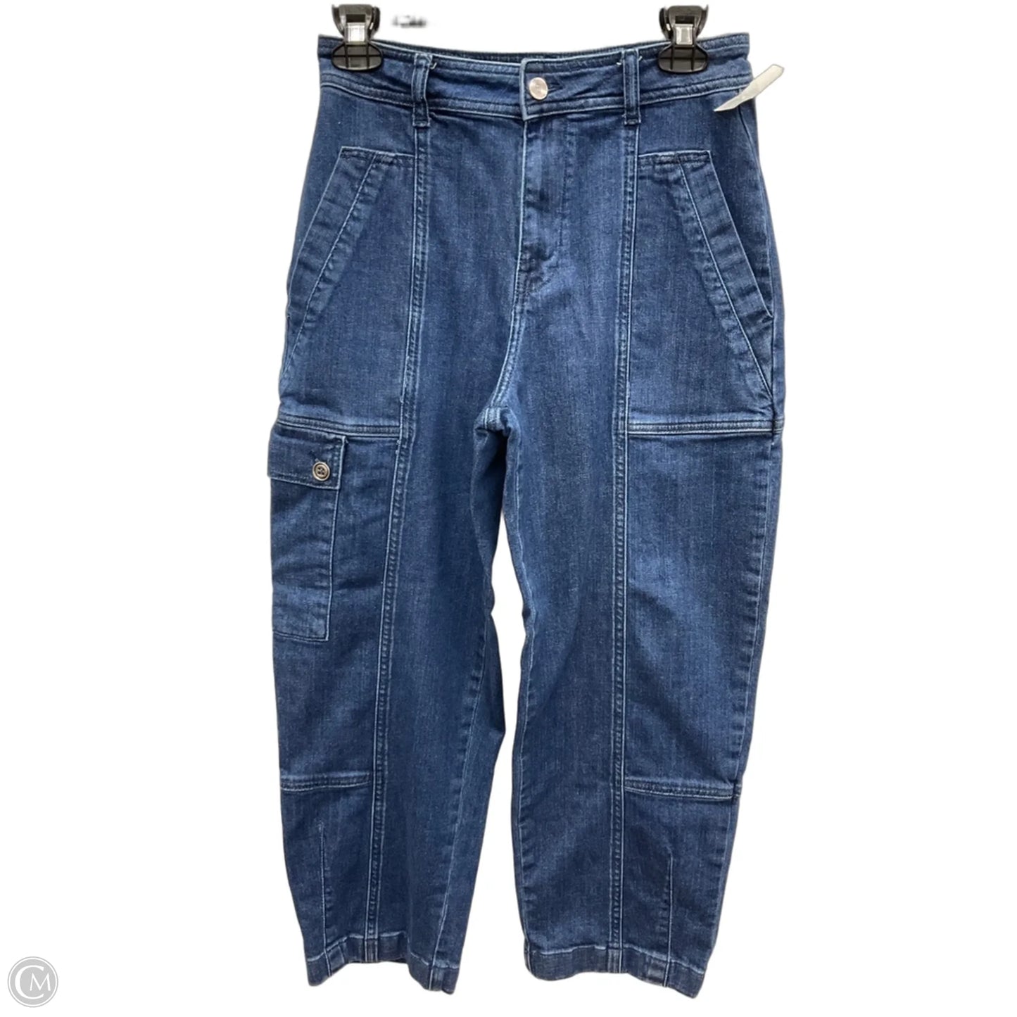 Jeans Cropped By Pilcro In Blue Denim, Size: 4
