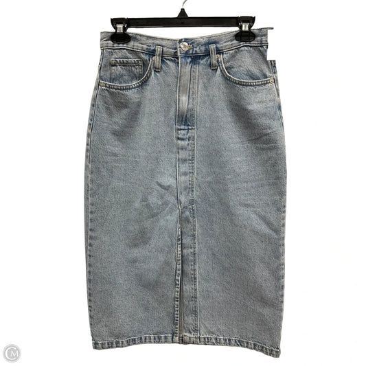 Skirt Midi By Mng In Blue Denim, Size: 4