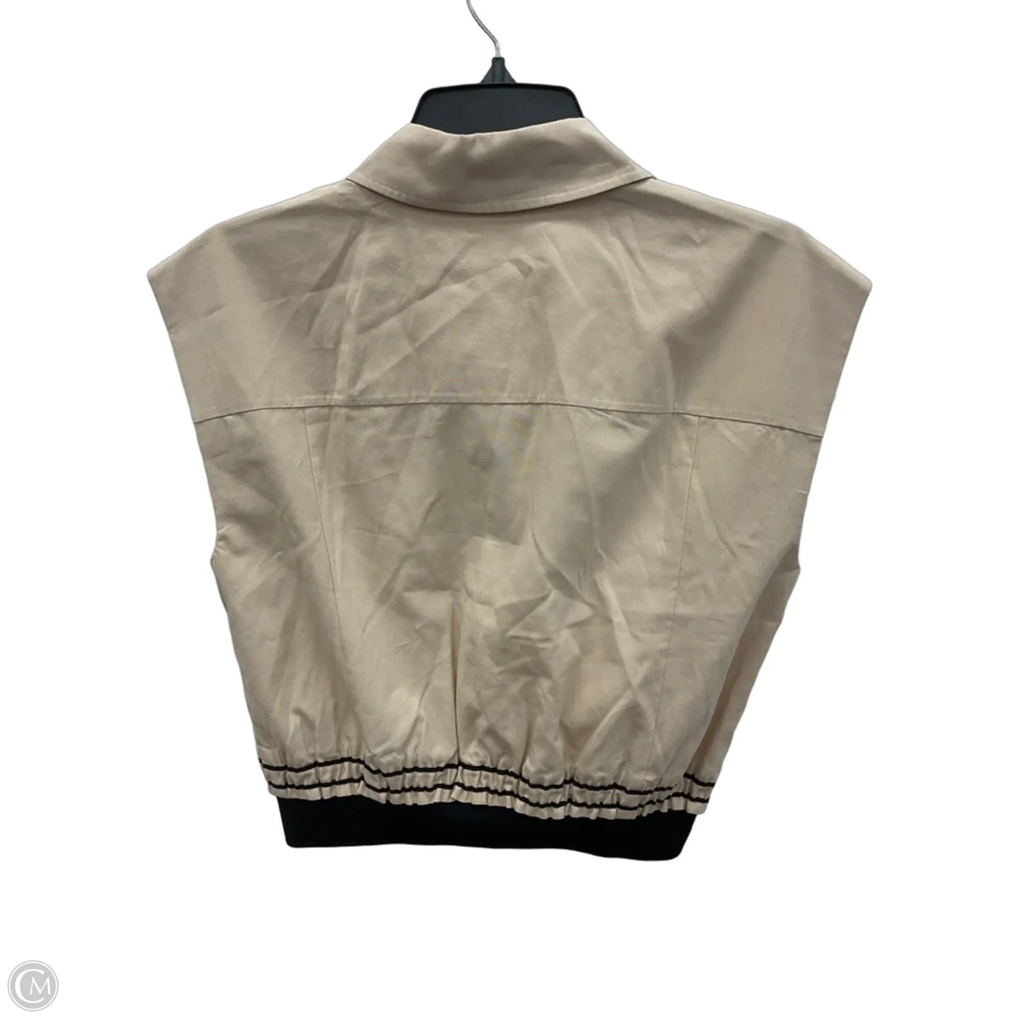 Blouse Sleeveless By Cmb In Beige, Size: M