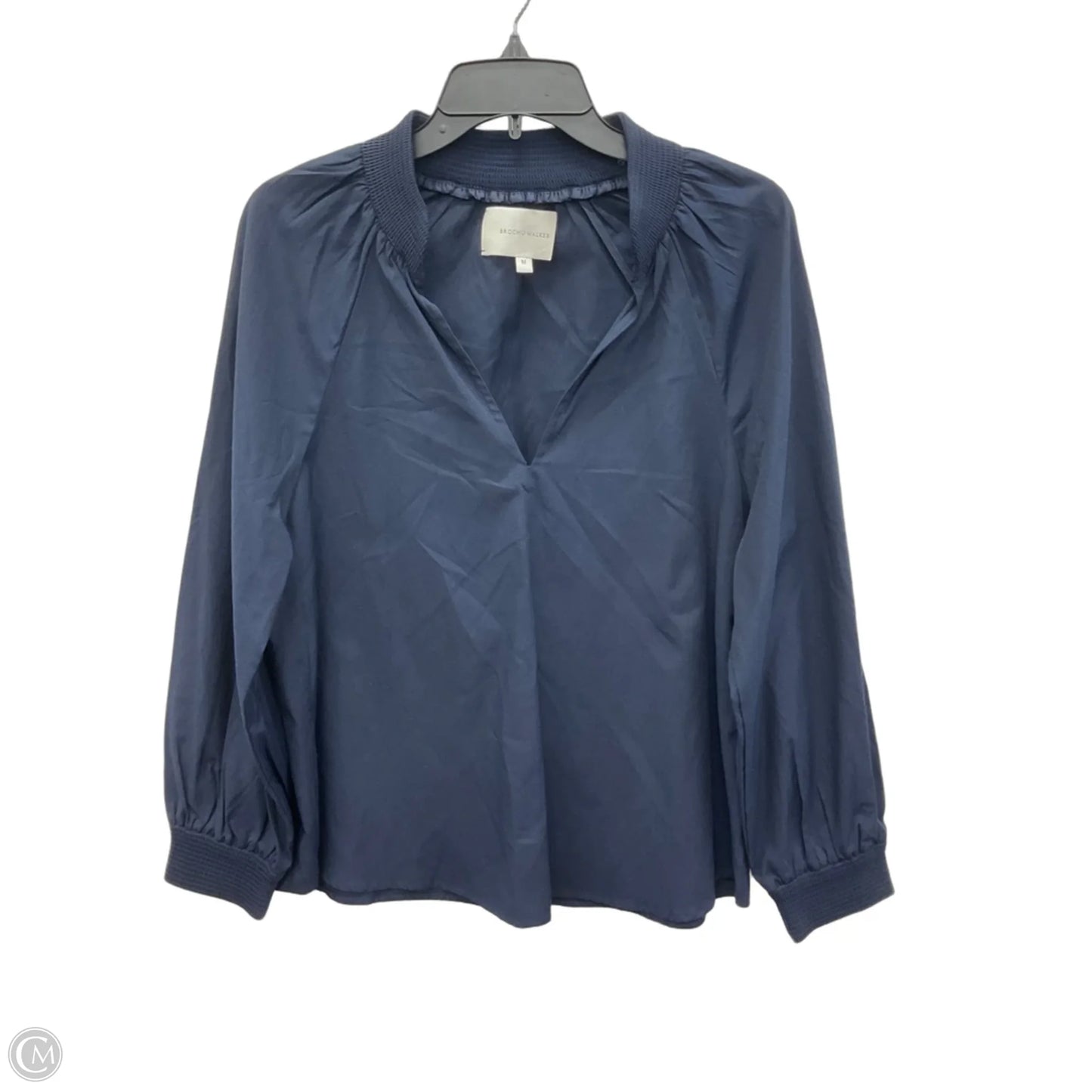 Top Long Sleeve By Cma In Navy, Size: M
