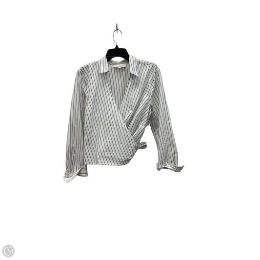 Blouse 3/4 Sleeve By Loft In Striped Pattern, Size: L
