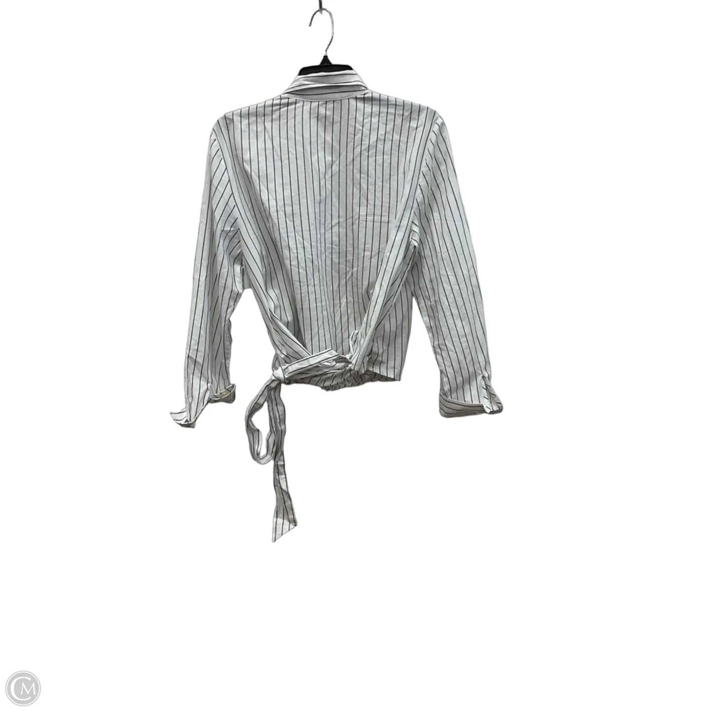 Blouse 3/4 Sleeve By Loft In Striped Pattern, Size: L