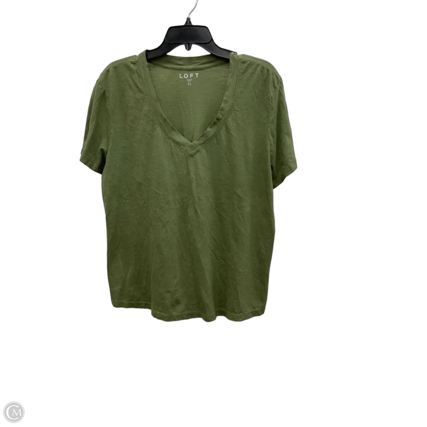Top Short Sleeve Basic By Loft In Green, Size: Xl