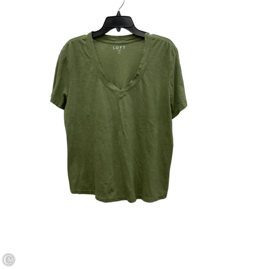 Top Short Sleeve Basic By Loft In Green, Size: Xl
