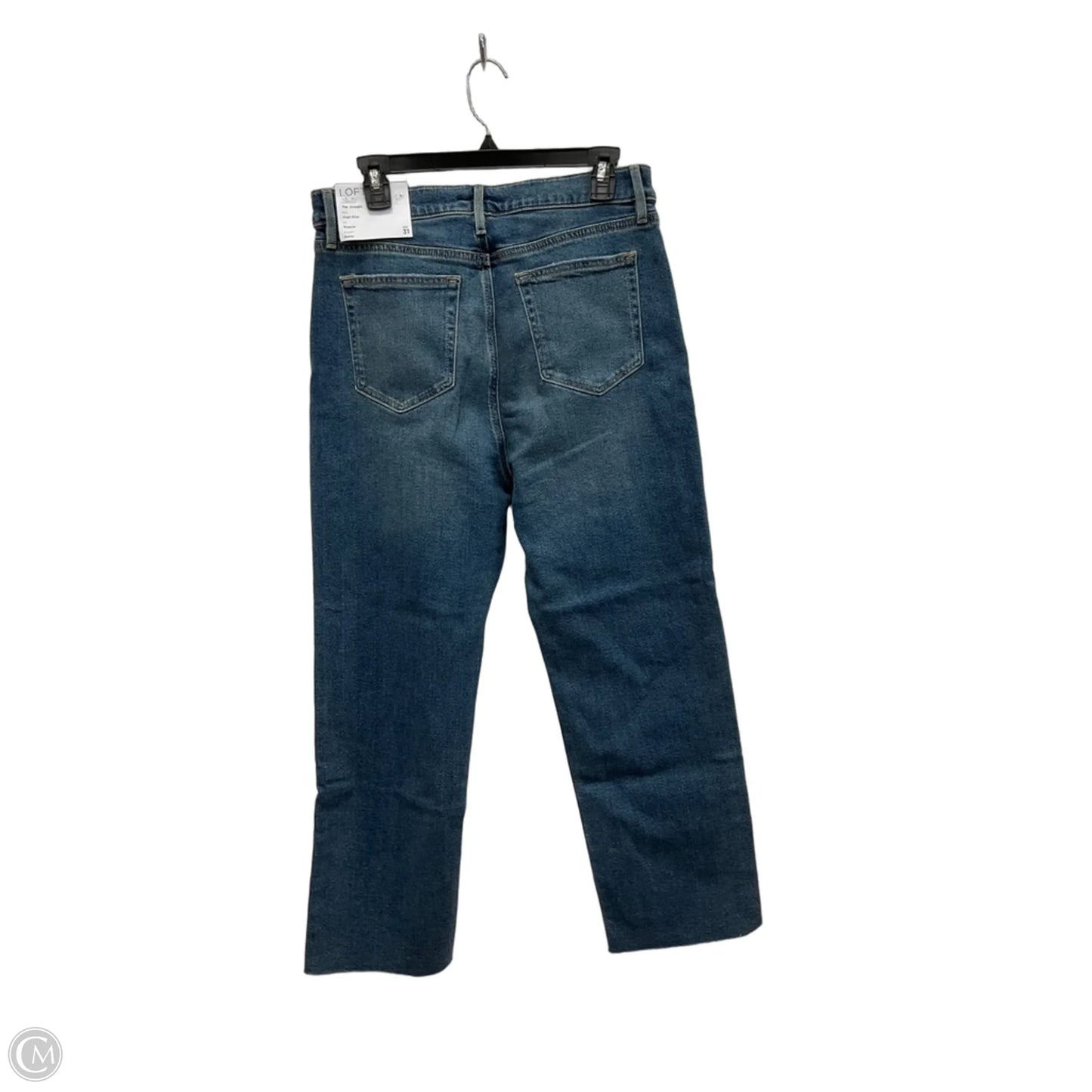 Jeans Straight By Loft In Blue Denim, Size: 12