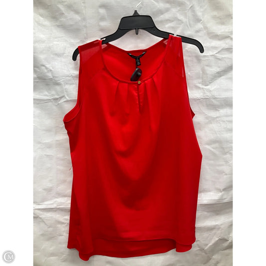 Top Sleeveless By Ellen Tracy In Red, Size: Xl