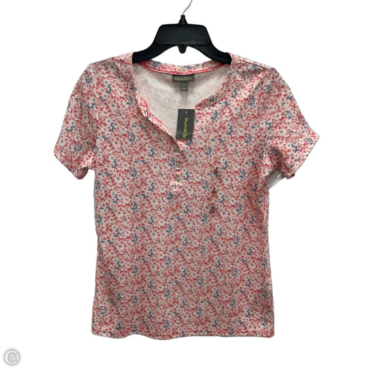 Top Short Sleeve By Style And Company In Floral Print, Size: S
