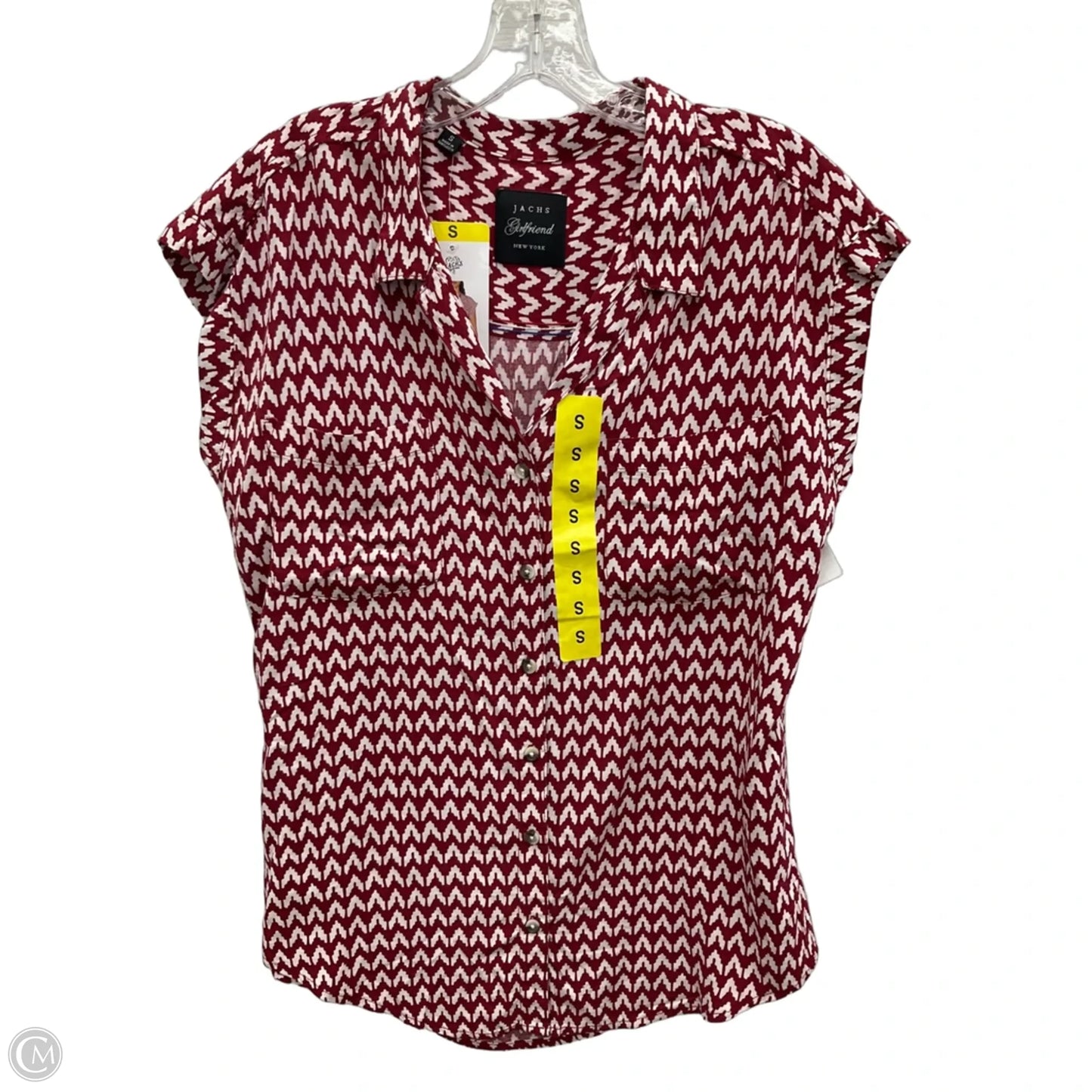 Top Sleeveless By Jachs Girlfirend In Red & White, Size: S
