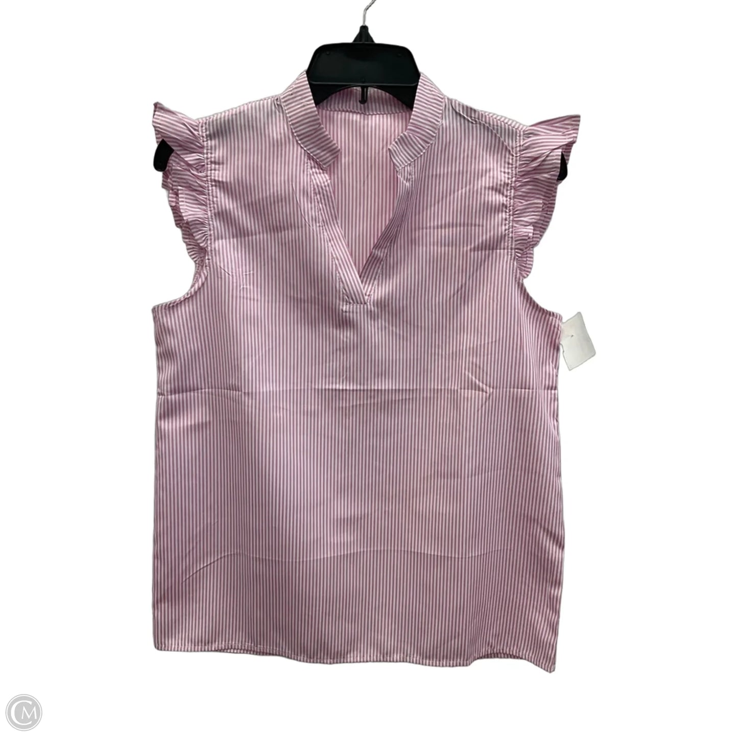 Top Sleeveless By Cmf In Striped Pattern, Size: S