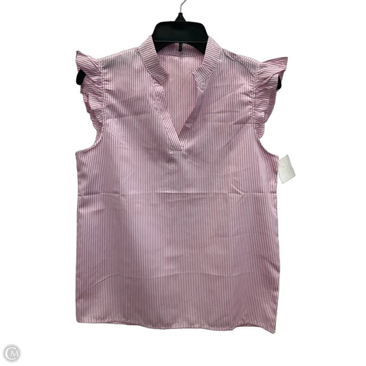Top Sleeveless By Cmf In Striped Pattern, Size: S