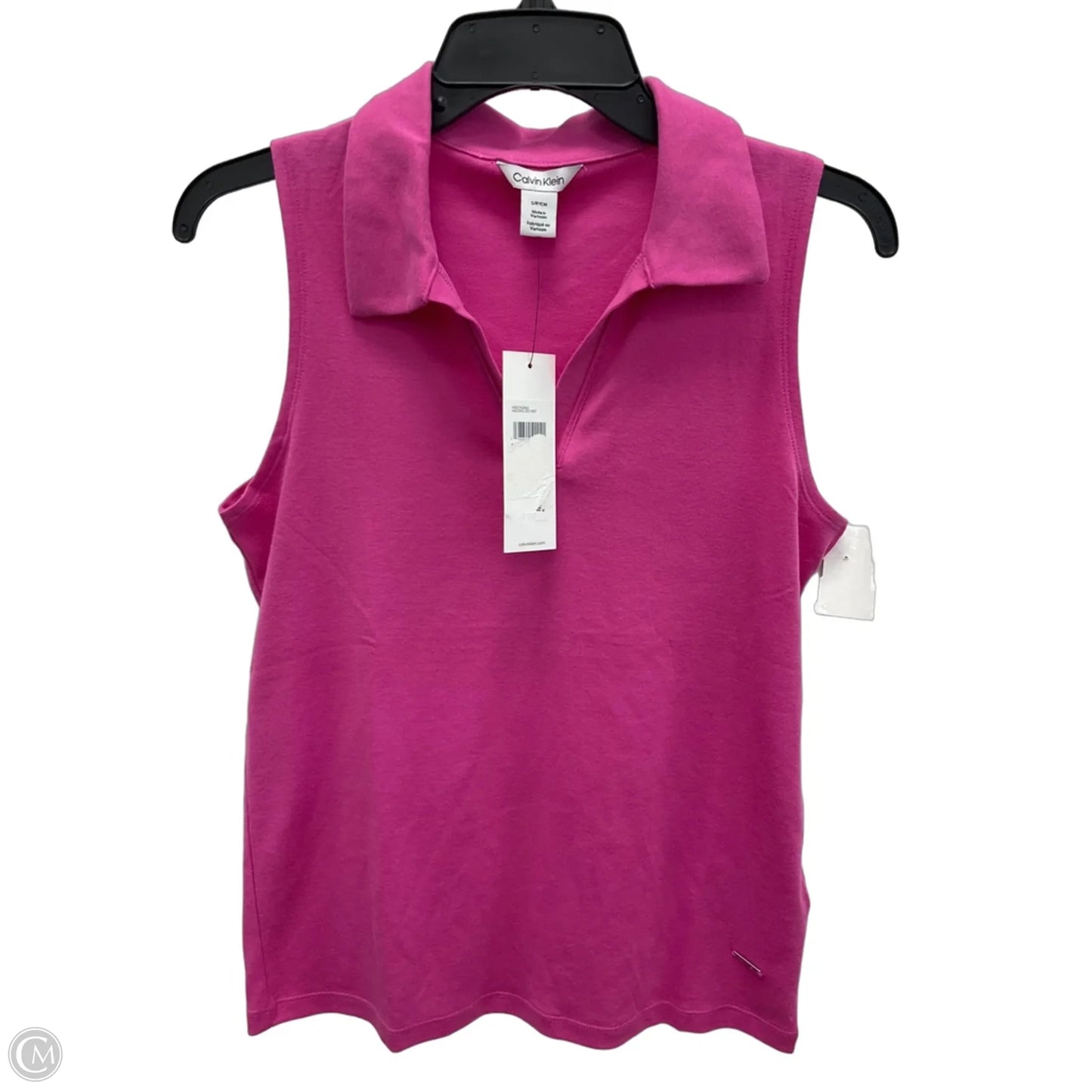 Top Sleeveless By Calvin Klein In Pink, Size: Sp