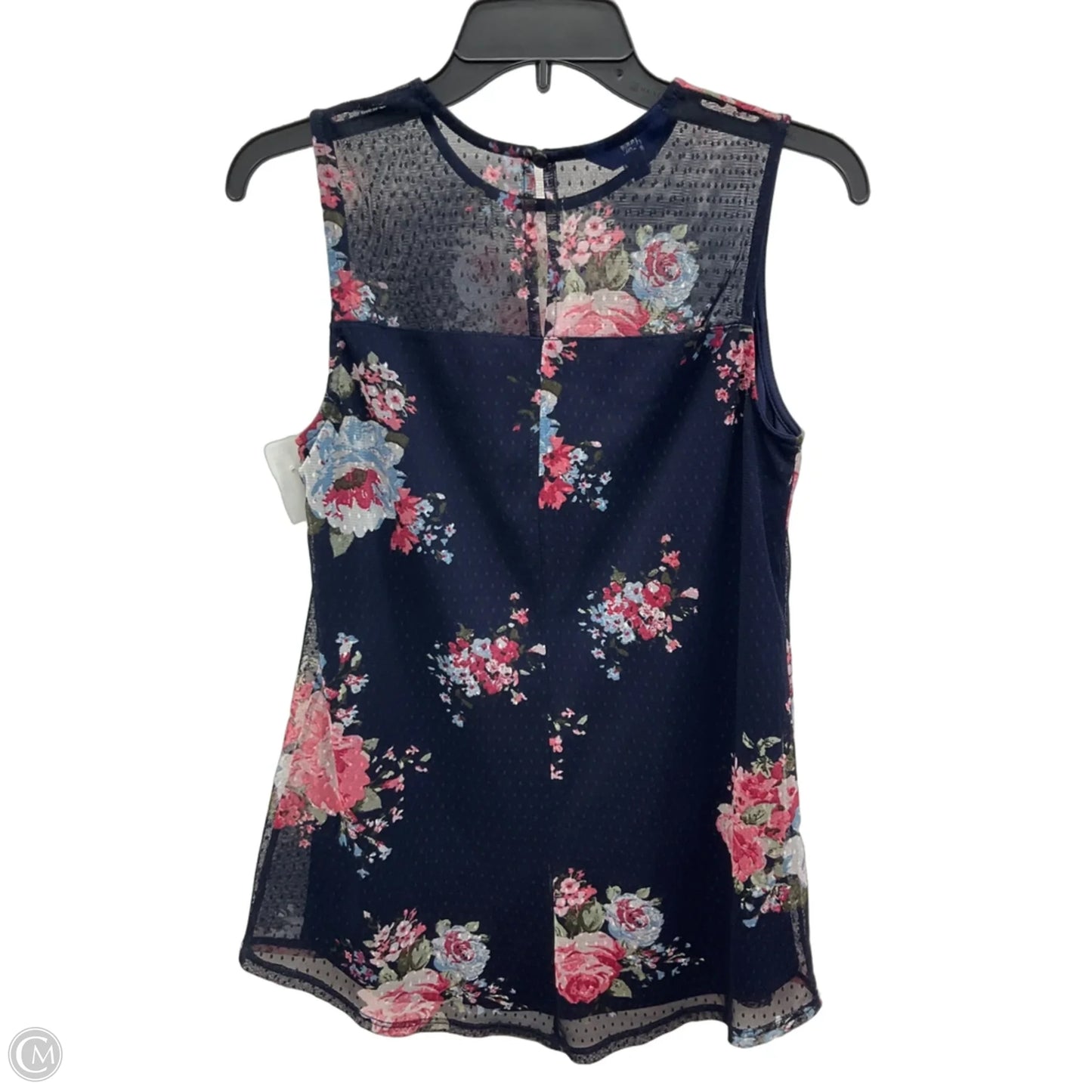 Top Sleeveless By Apt 9 In Navy, Size: S