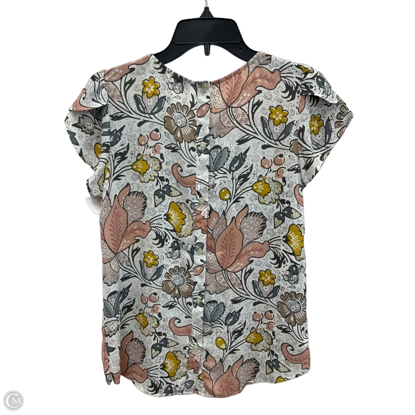 Top Short Sleeve By Loft In Floral Print, Size: Xs