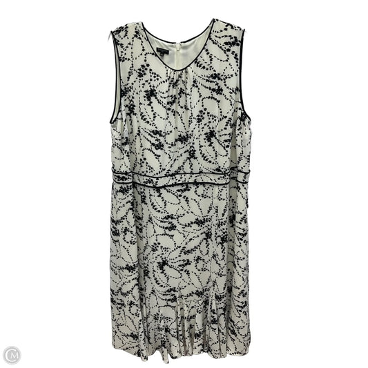Dress Casual Midi By Talbots In Black & Cream, Size: Xl
