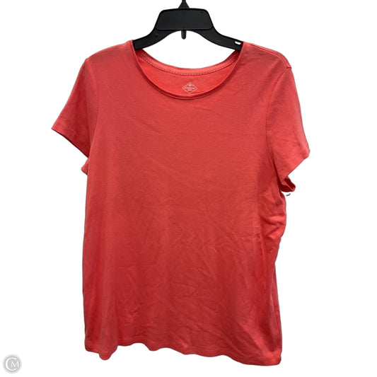Top Short Sleeve Basic By St Johns Bay In Coral, Size: 1x