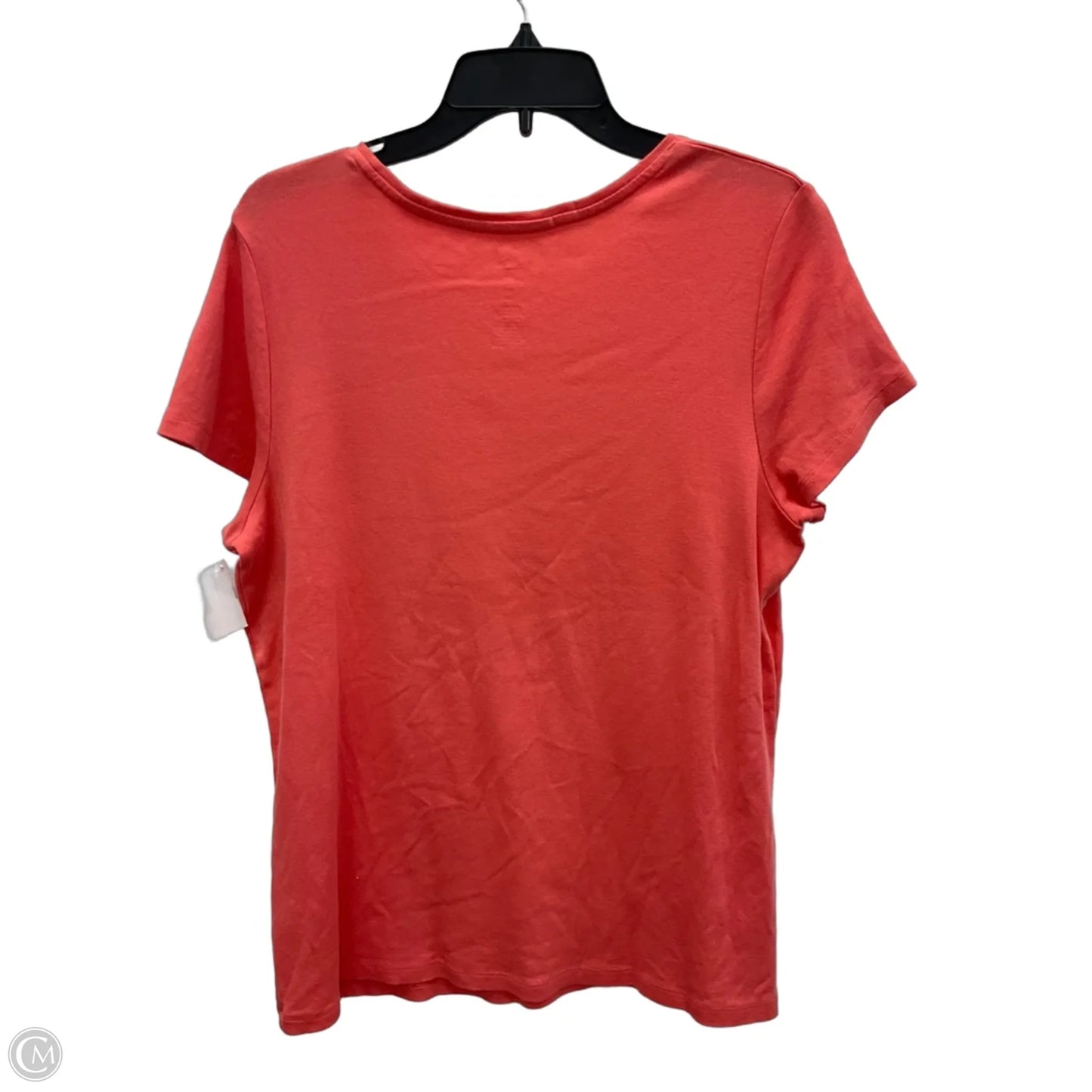 Top Short Sleeve Basic By St Johns Bay In Coral, Size: 1x
