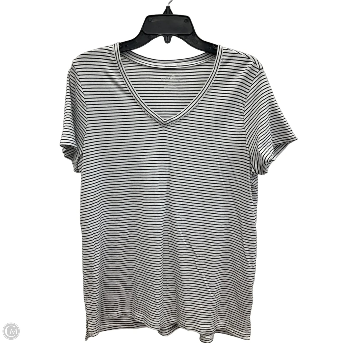 Top Short Sleeve Basic By Eddie Bauer In Striped Pattern, Size: Xl