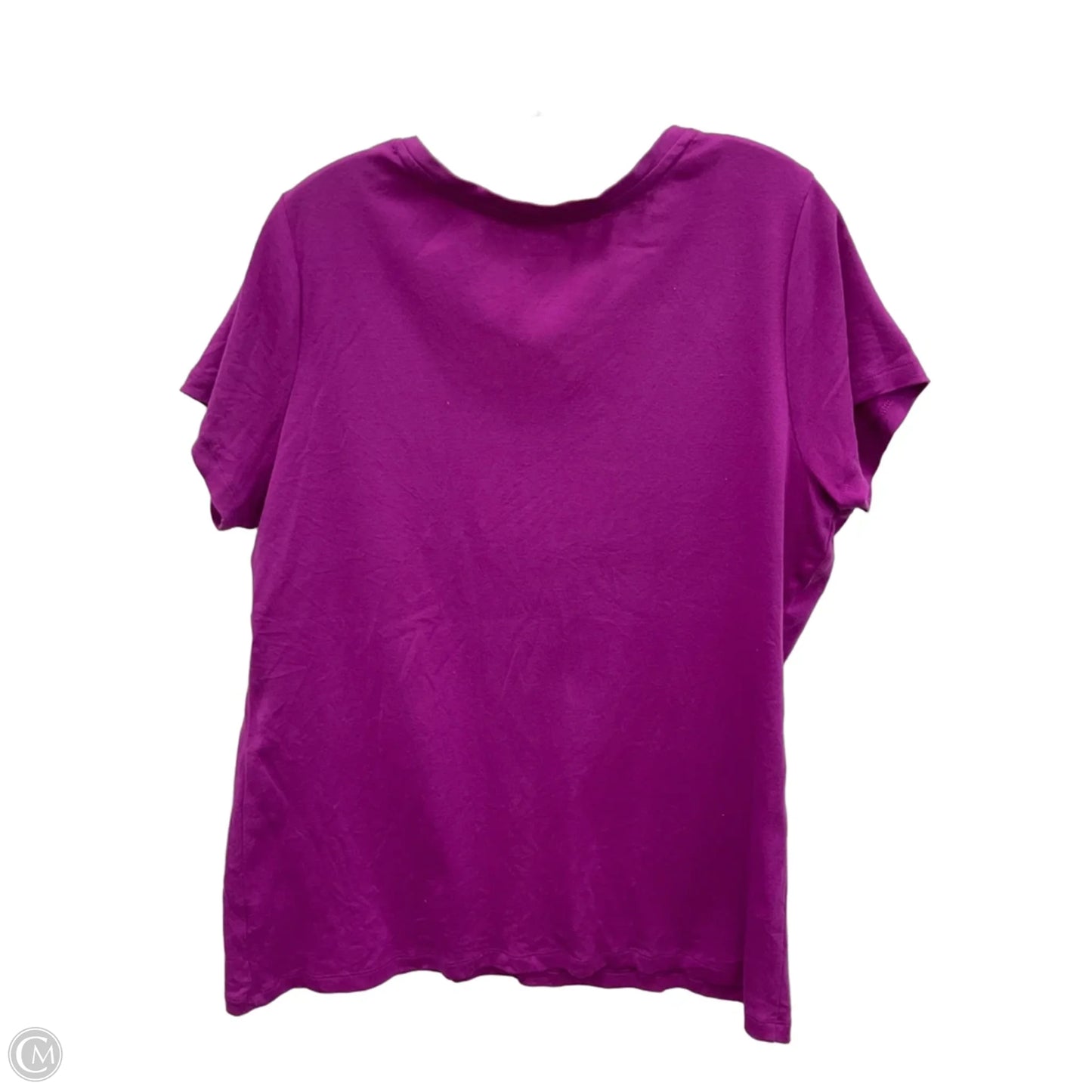 Top Short Sleeve Basic By St Johns Bay In Purple, Size: 1x