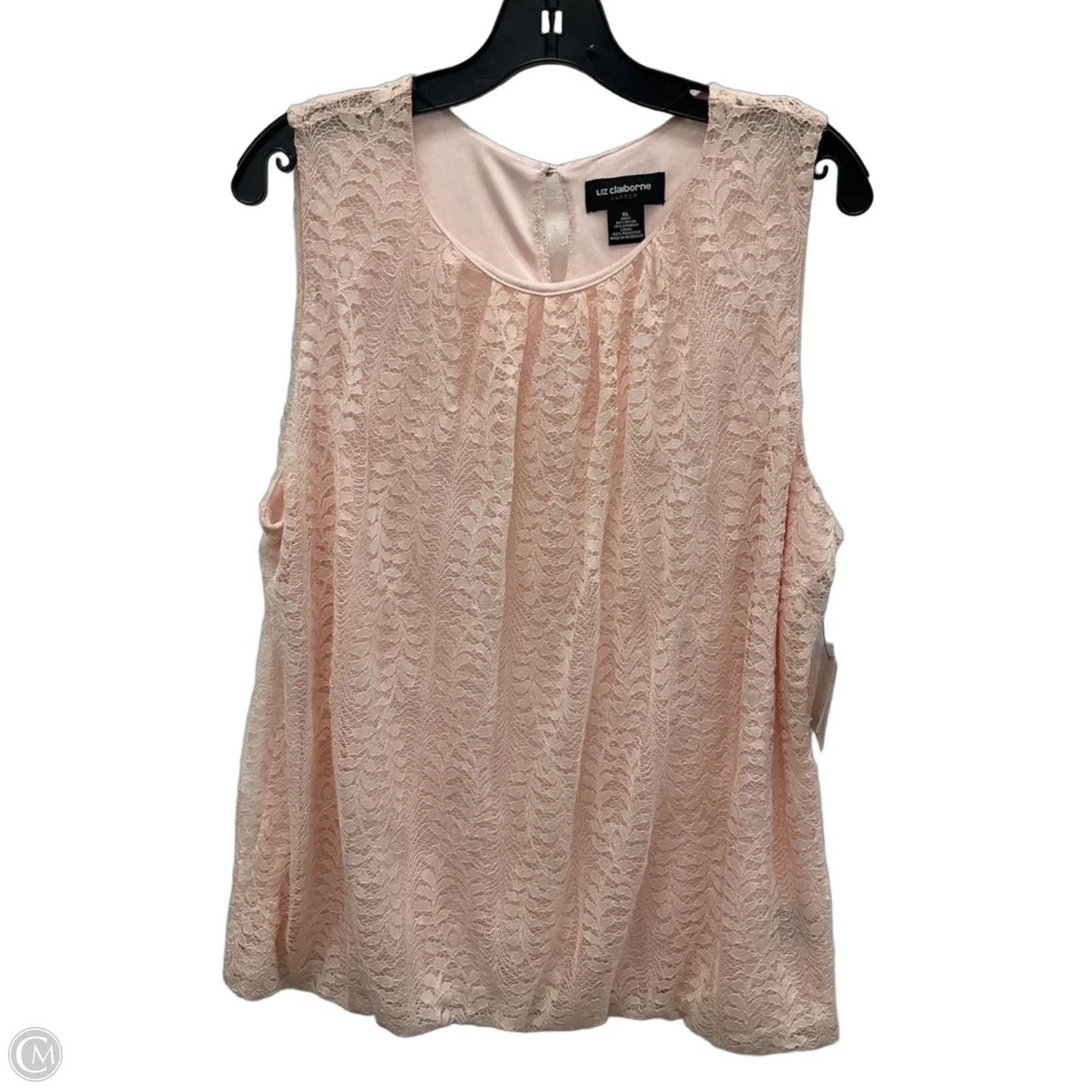 Top Sleeveless By Liz Claiborne In Pink, Size: Xl