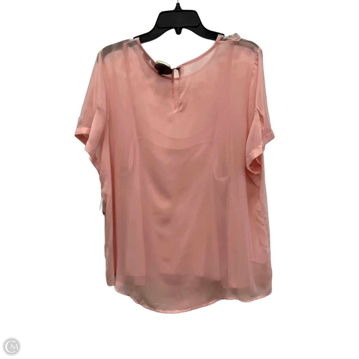 Top Short Sleeve By Liz Claiborne In Pink, Size: 1x