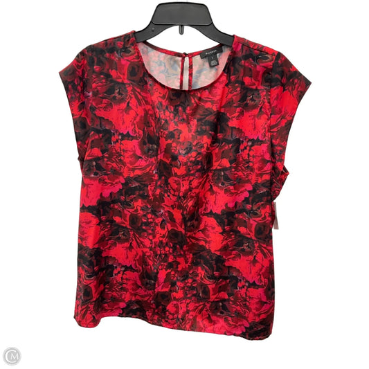 Top Short Sleeve By Halogen In Red, Size: L