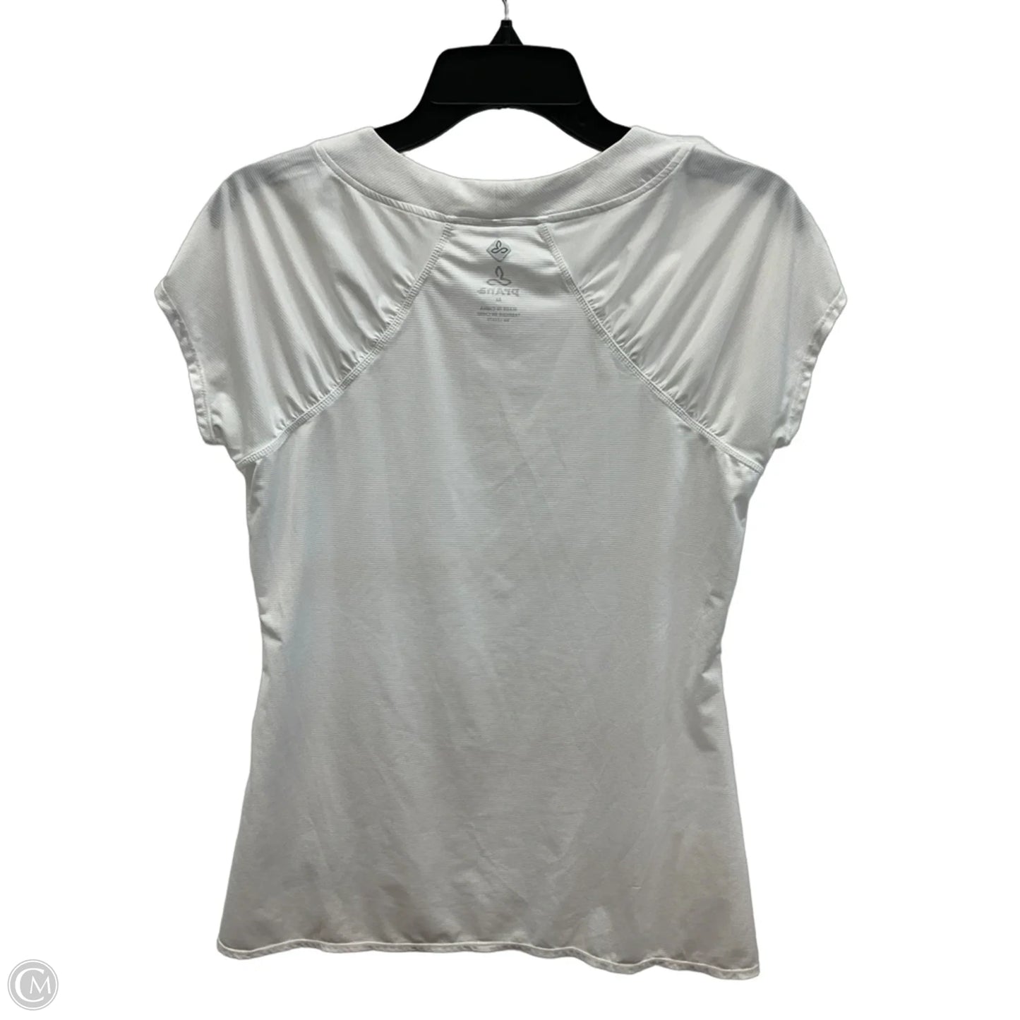 Athletic Top Short Sleeve By Prana In White, Size: M