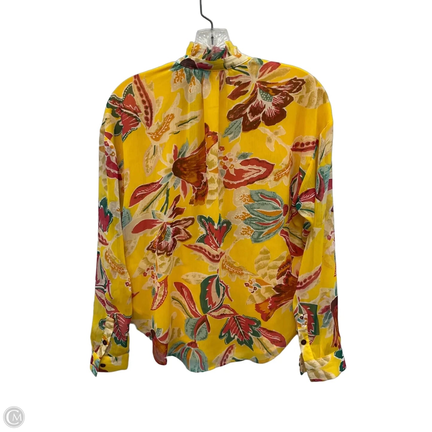 Top Long Sleeve By Pilcro In Yellow, Size: Xs