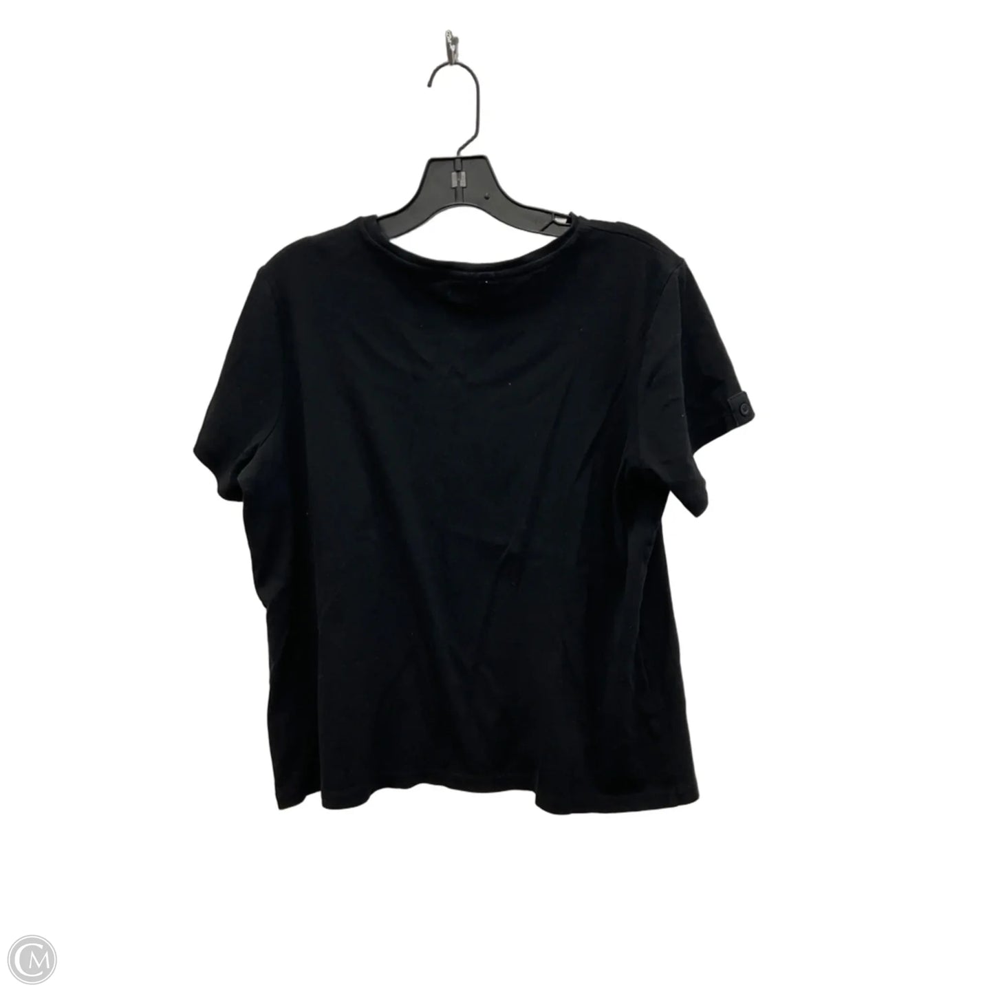 Top Short Sleeve Basic By Anne Klein In Black, Size: 1x