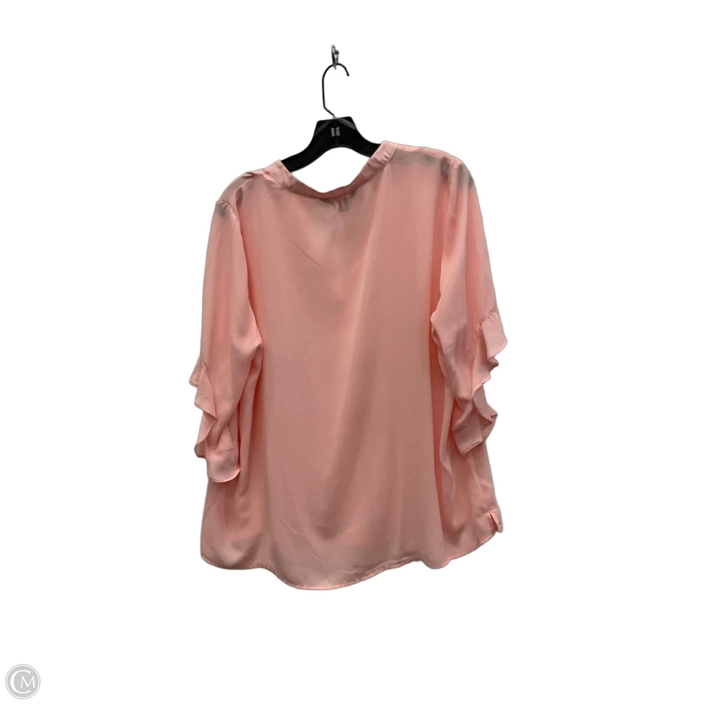 Top 3/4 Sleeve By Investments In Pink, Size: Xl