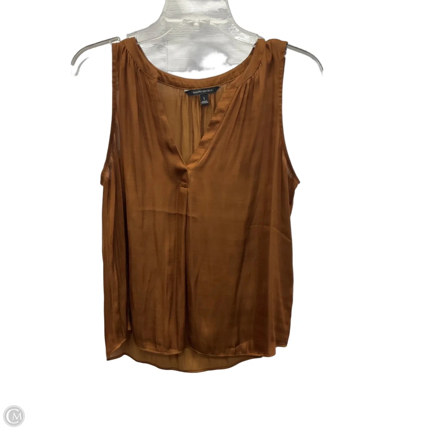 Top Sleeveless By Banana Republic In Bronze, Size: S