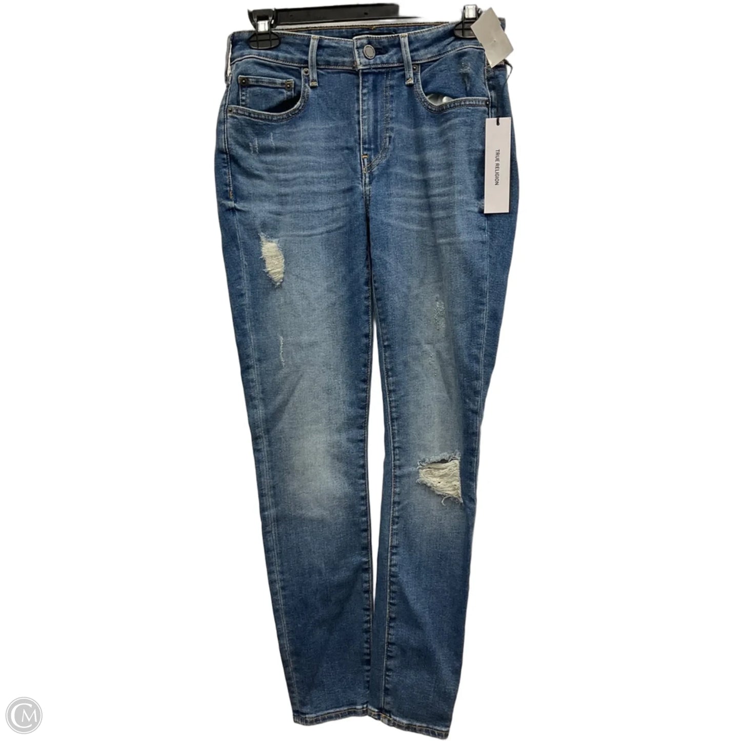 Jeans Skinny By True Religion In Blue Denim, Size: 4