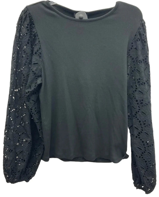 Top Long Sleeve By J. Crew In Black, Size: L