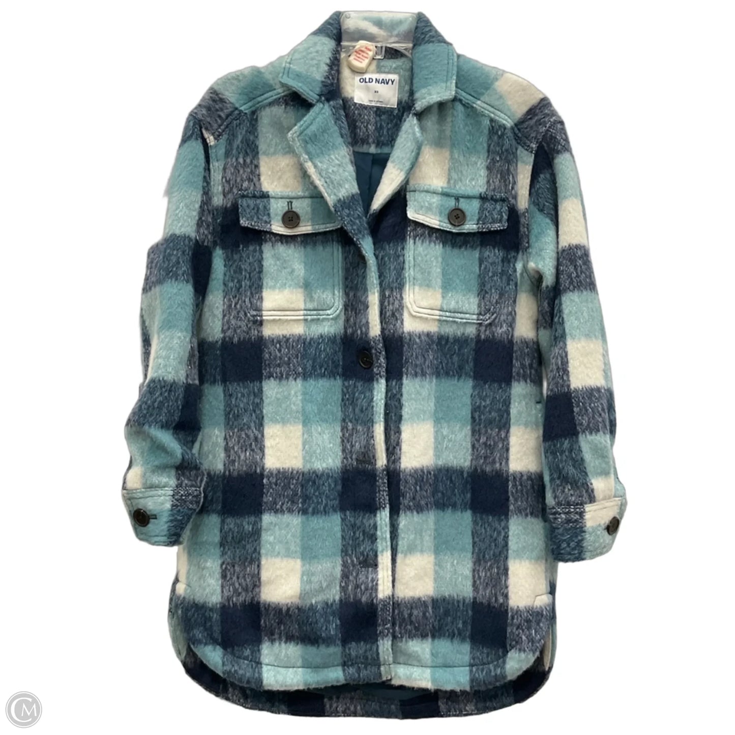 Jacket Shirt By Old Navy In Plaid Pattern, Size: Xs