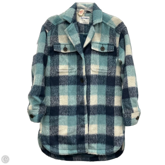 Jacket Shirt By Old Navy In Plaid Pattern, Size: Xs