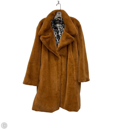 Coat Faux Fur & Sherpa By Badgley Mischka In Brown, Size: 3x