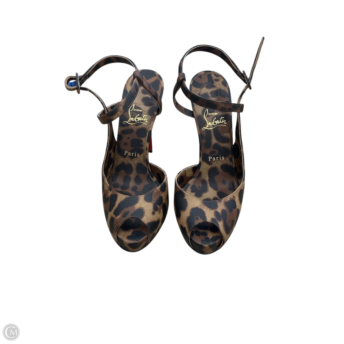 Shoes Luxury Designer By Christian Louboutin In Animal Print, Size: 8