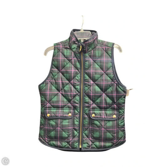 Vest Puffer & Quilted By J. Crew In Plaid Pattern, Size: S