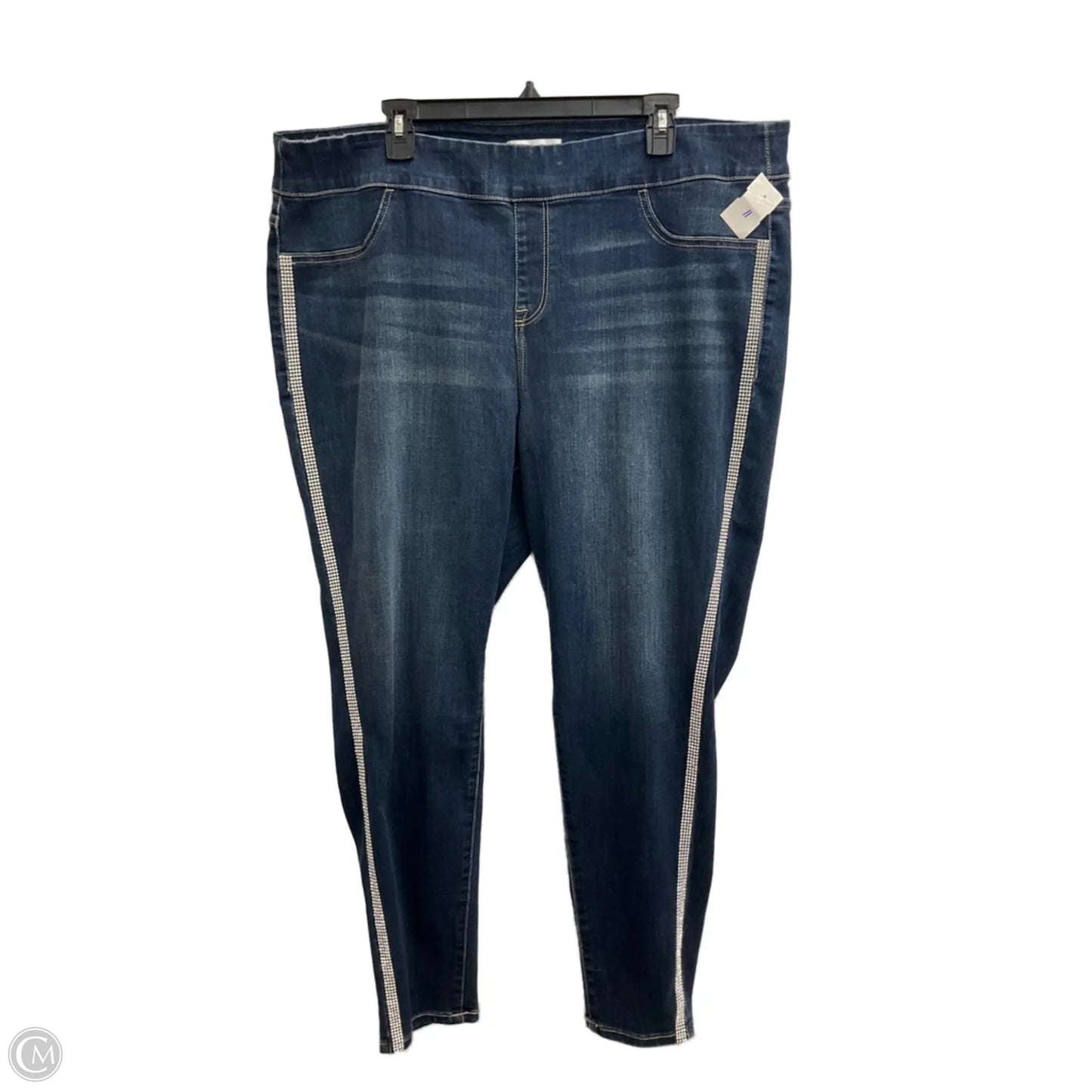 Jeans Cropped By Lane Bryant In Blue Denim, Size: 22